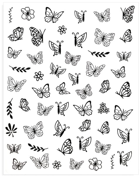 JUSTNAILS Sticker Butterflys 809