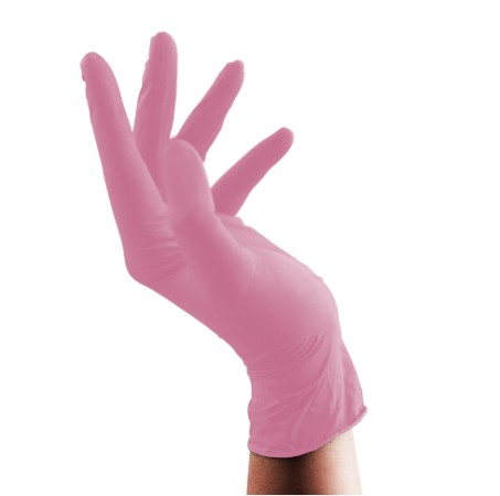 JUSTNAILS Premium Nitril Handschuhe rosa - 100 Stück